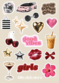 cartela adesivos — bffs club store